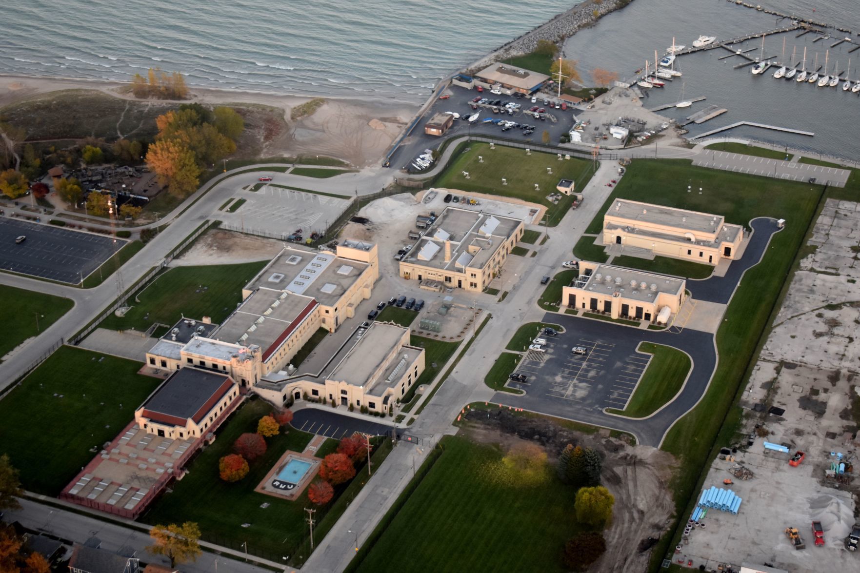 Aerial view, Downtown Racine area